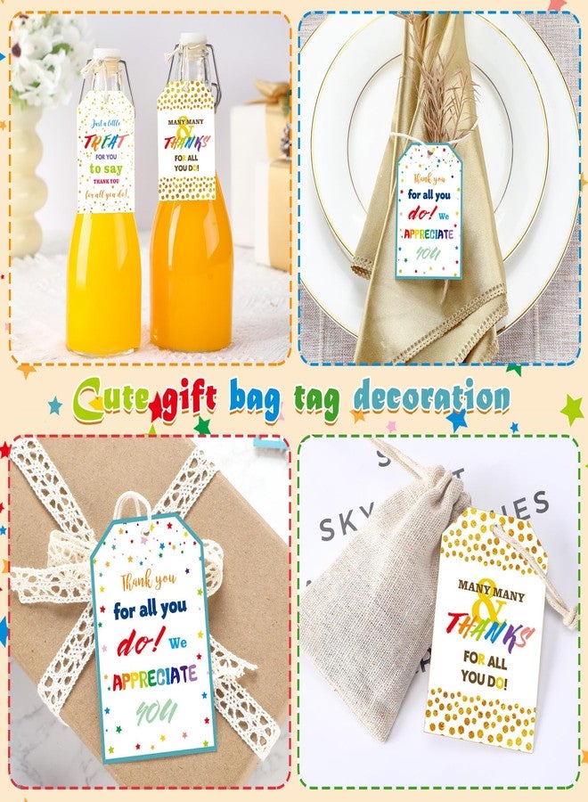 Trandraft 192 Pcs Valentines Day Appreciation Gifts Tags with String Appreciation Gift Tags for Employee Volunteer Doctor Nurse Teacher Wedding Birthday Party Favor Card Thanks for All You Do Label, 4 Styles - Image 5